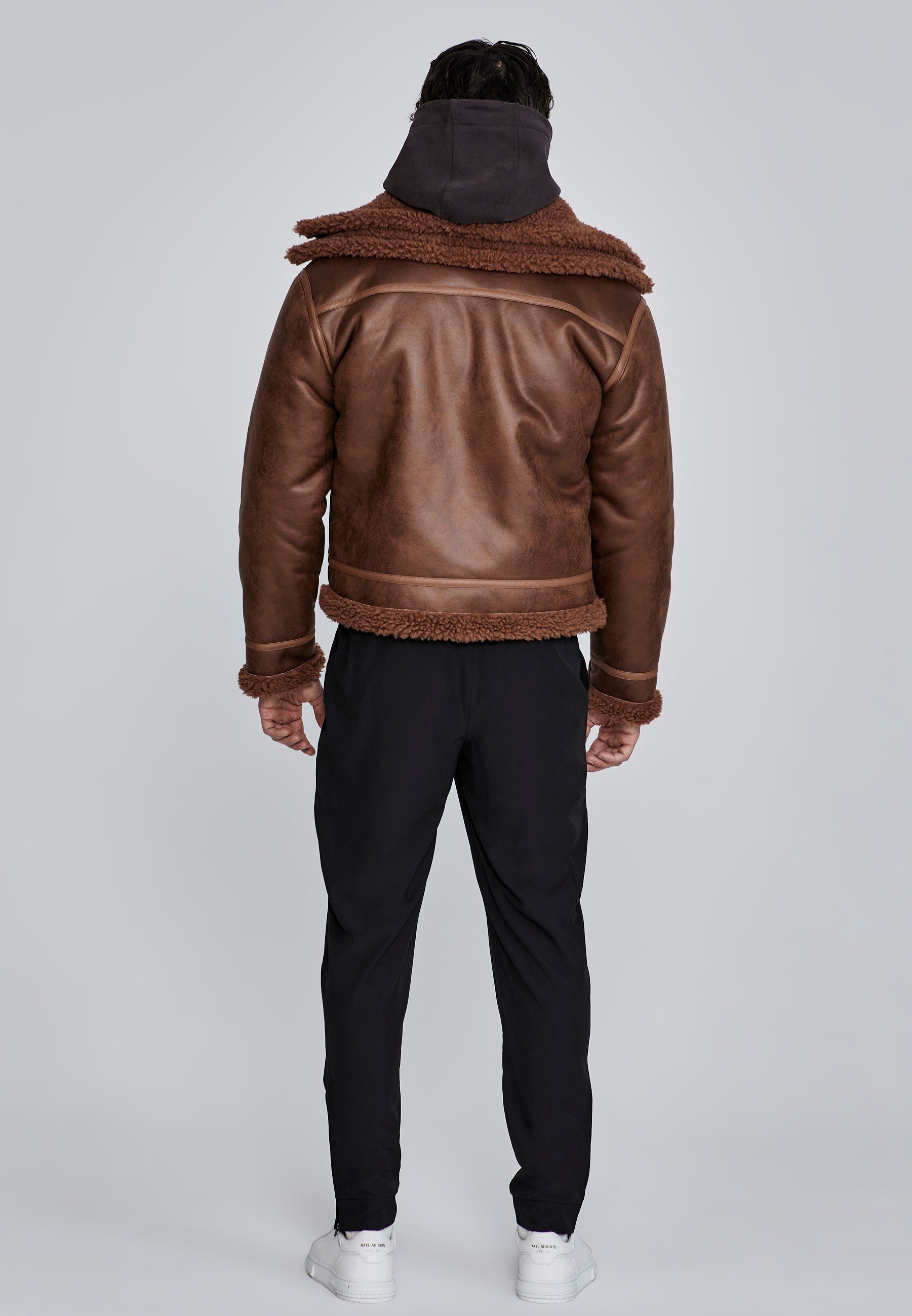 Siksilk Jackett SikSilk Herren Braune Fliegerjacke