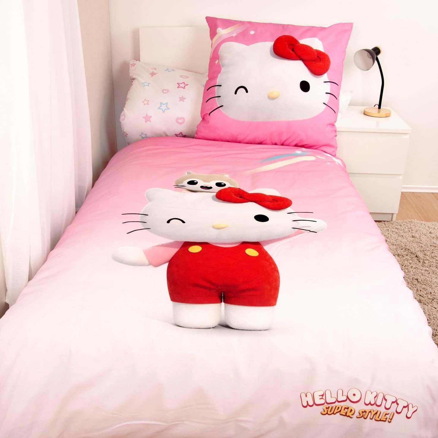 Herding Bettwäsche Hello Kitty - Wende-Bettwäsche-Set, 135x200 & 80x80, Baumwolle, 100% Baumwolle – Bild 3 von 5