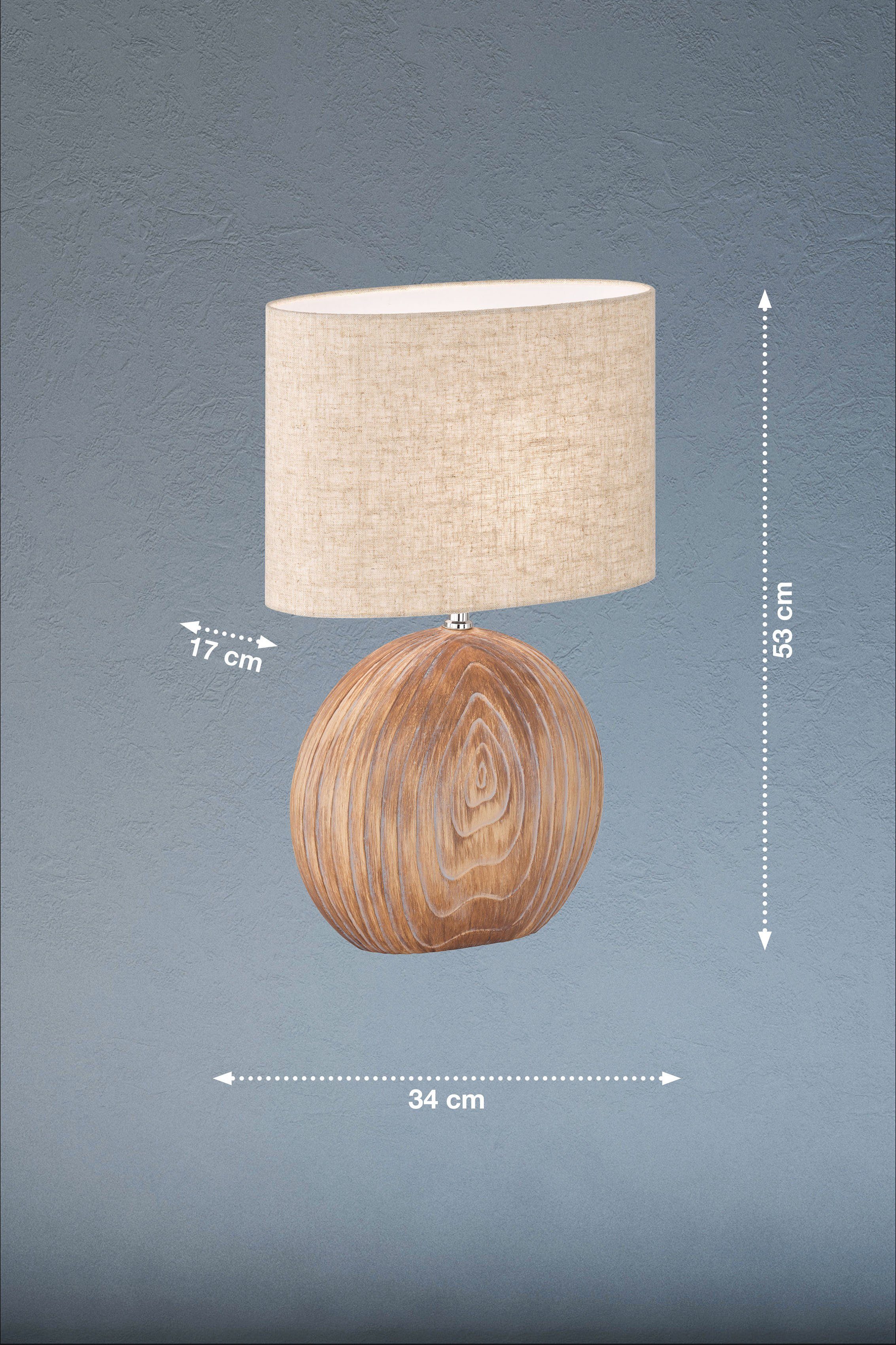 FISCHER Ein-/Ausschalter, Leuchtmittel HONSEL ohne Tischleuchte & Tobse,