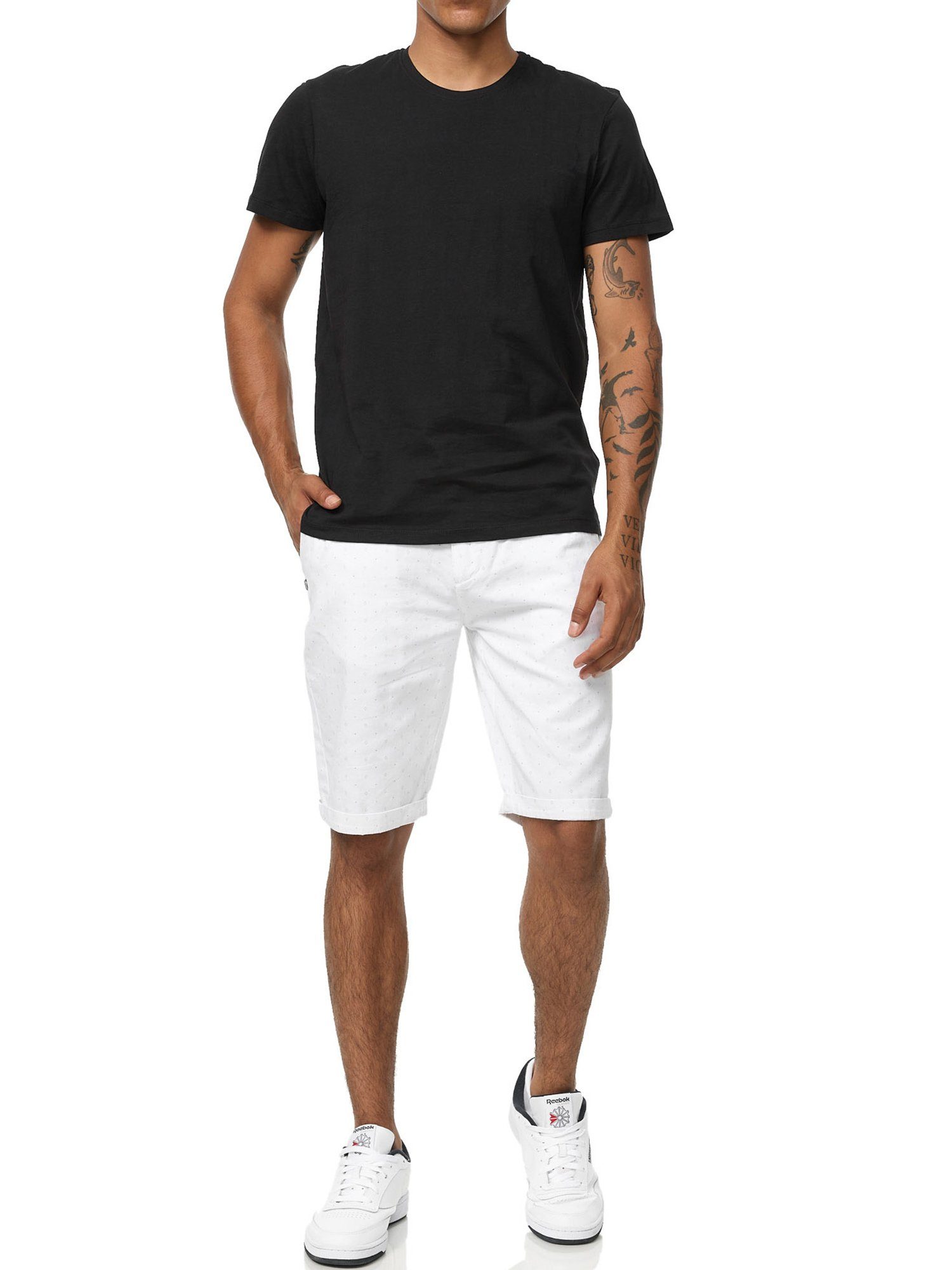 Hose weiß Tazzio Chino A202 Chinoshorts Shorts