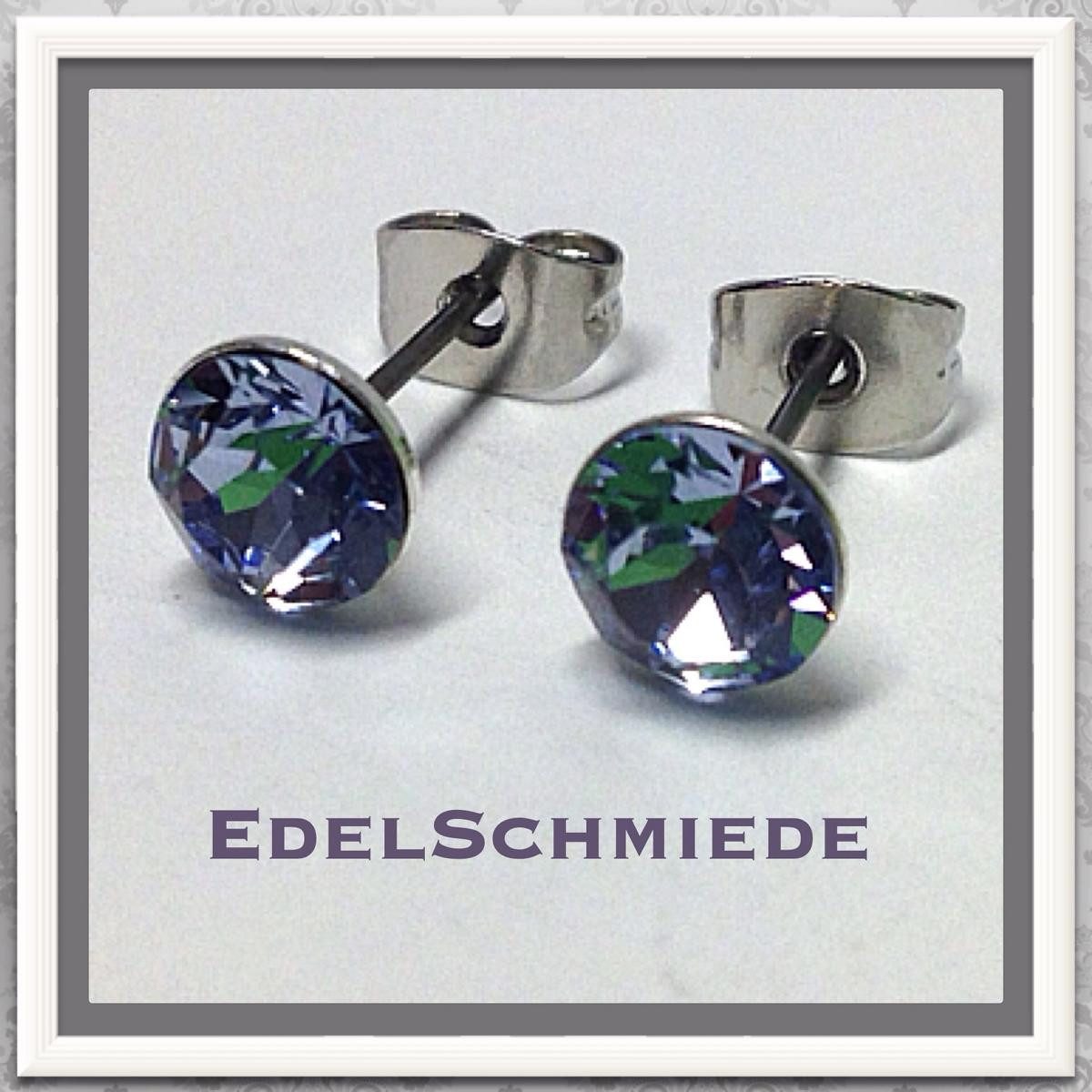 Ohrstecker-Set Edelschmiede925 Ohrstecker Modeschmuck (Stift = Titan) m Swarovski