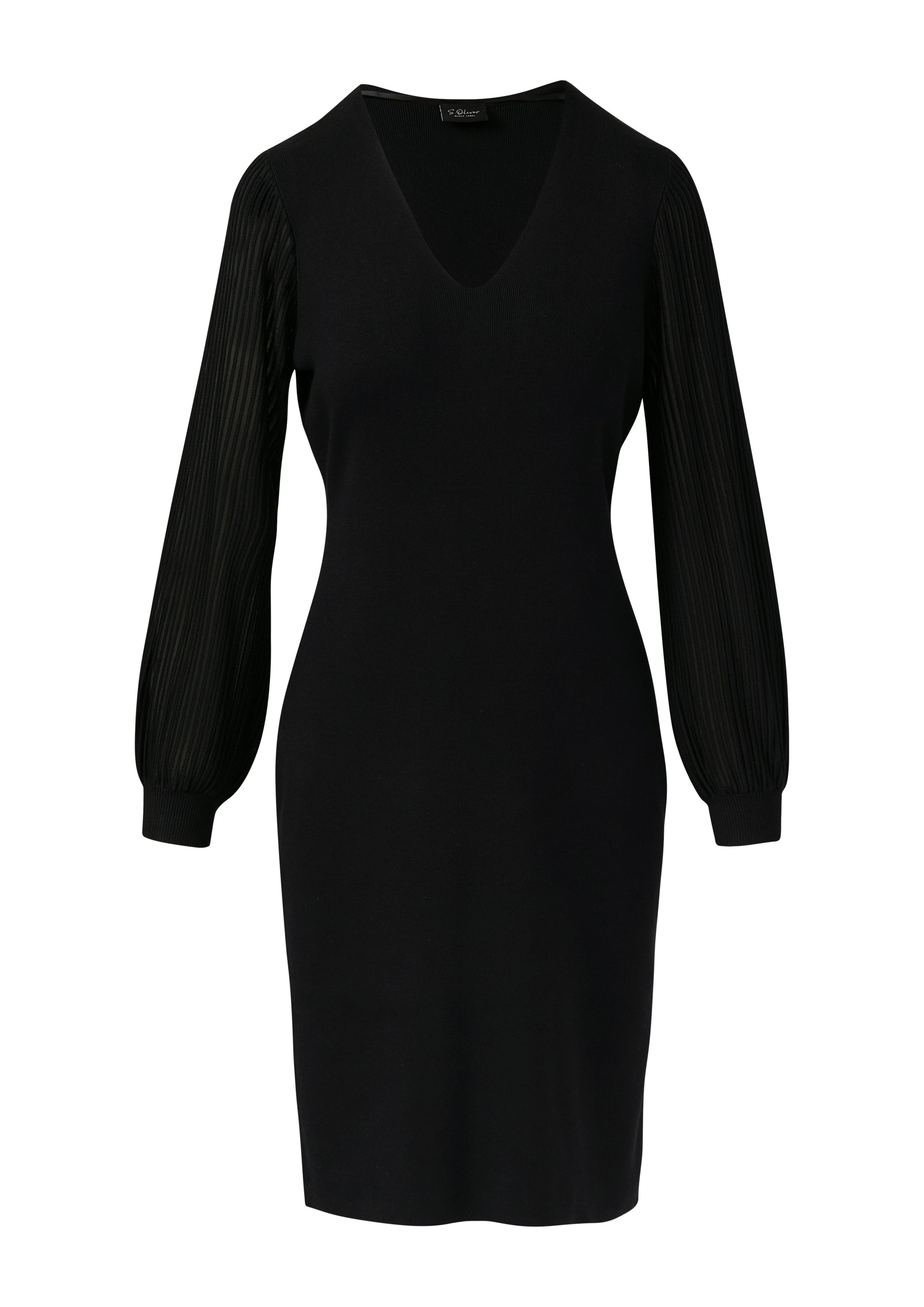 s.Oliver BLACK LABEL Strickkleid mit V-Ausschnitt