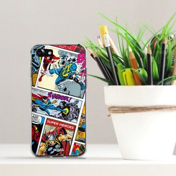 DeinDesign Handyhülle Marvel Retro Comic Blue, Apple iPhone 8 Silikon Hülle Bumper Case Handy Schutzhülle