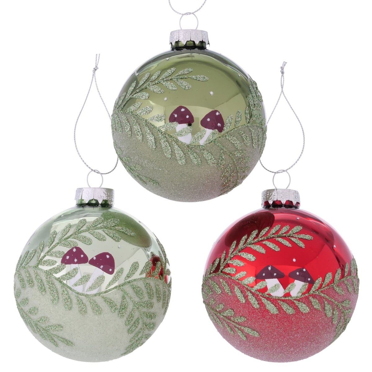 BOLTZE Weihnachtsbaumkugel Finlan Weihnachtskugel sortiert 8 cm (1 Stück)