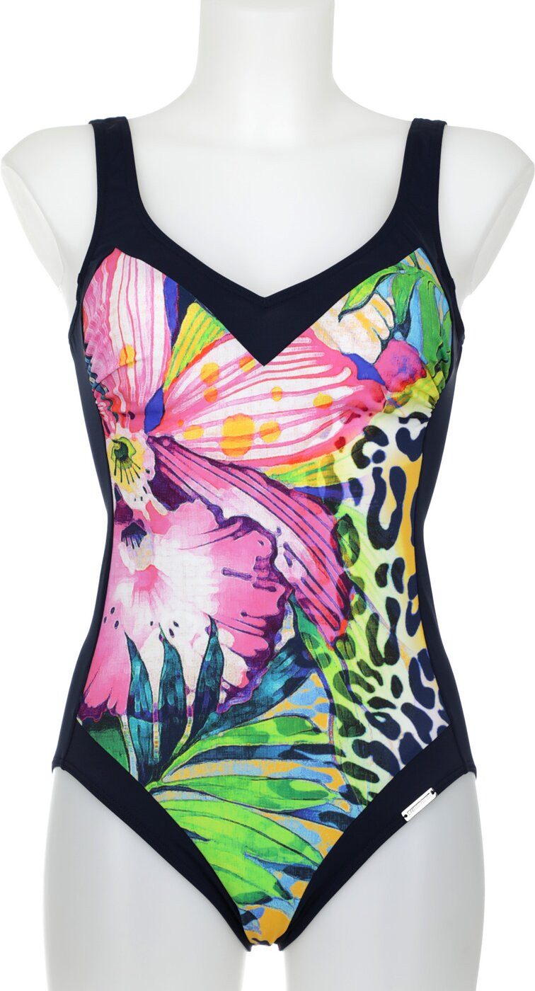 Sunmarin Badeanzug Badeanzug NACHTBLAU/MULTICOLOR