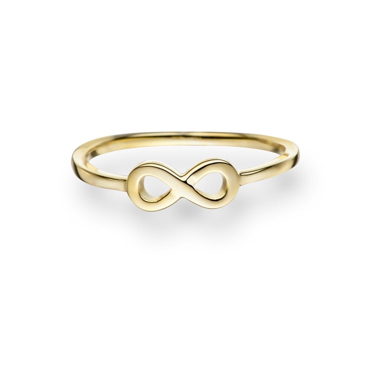 Glanzstücke München Silberring Infinity gelbgold, aus Sterling Silber