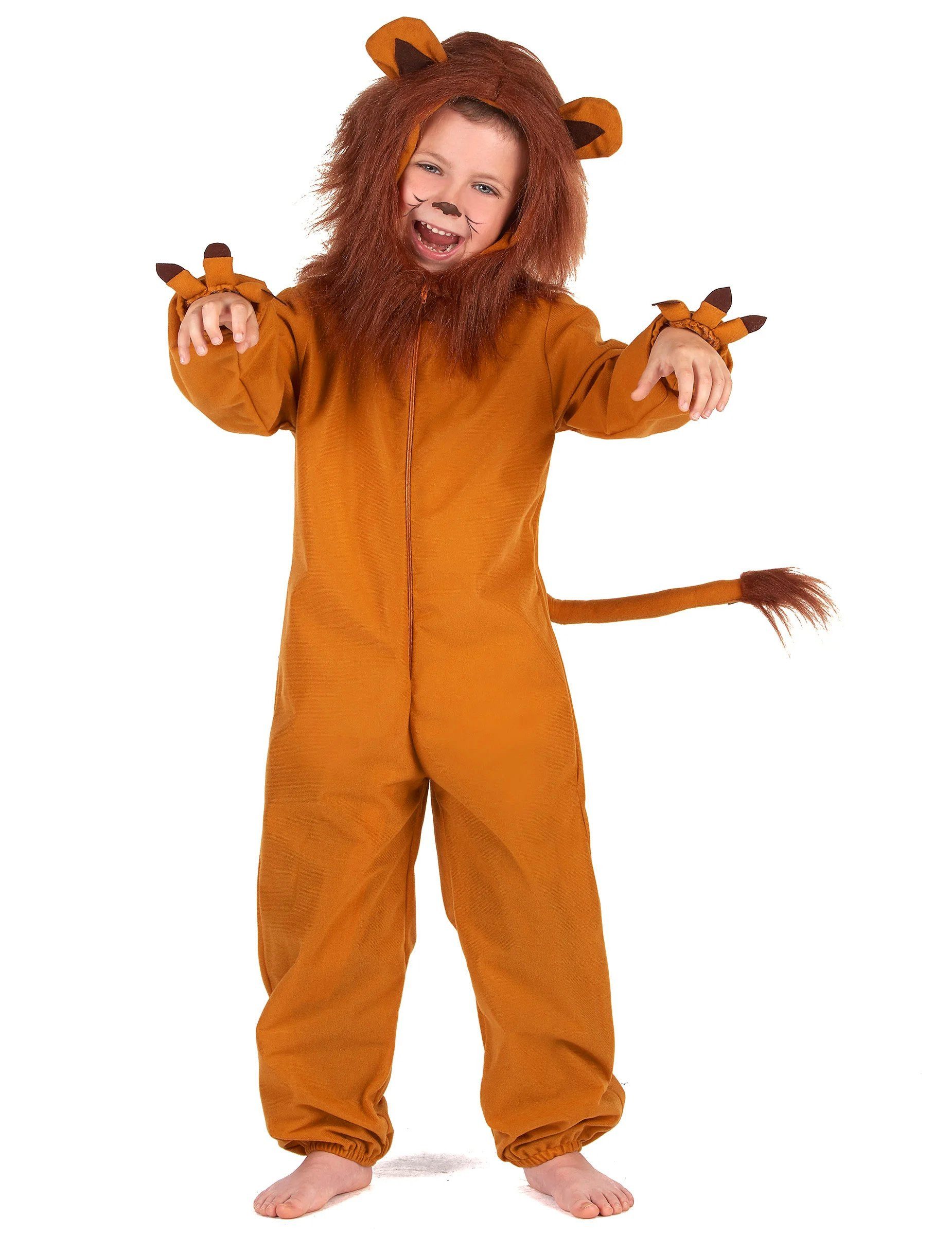 JADEO Kostüm Löwe-Kostüm für Kinder Karneval braun