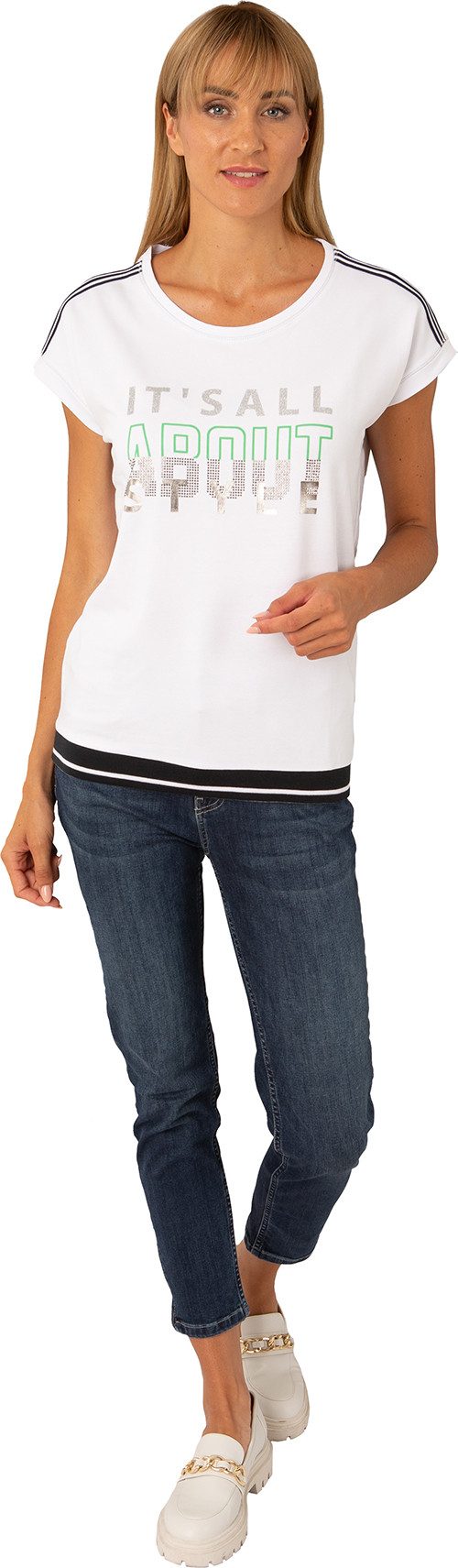 T-Shirt mit eleganten Schriftzug