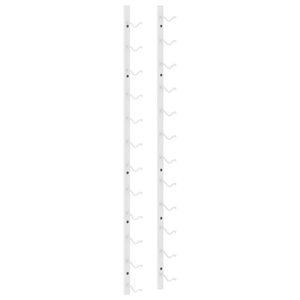 Weinregal Wand-Weinregal für 12 Flaschen Weiß Eisen