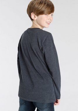 KangaROOS Langarmshirt für Jungen in melierter Qualität