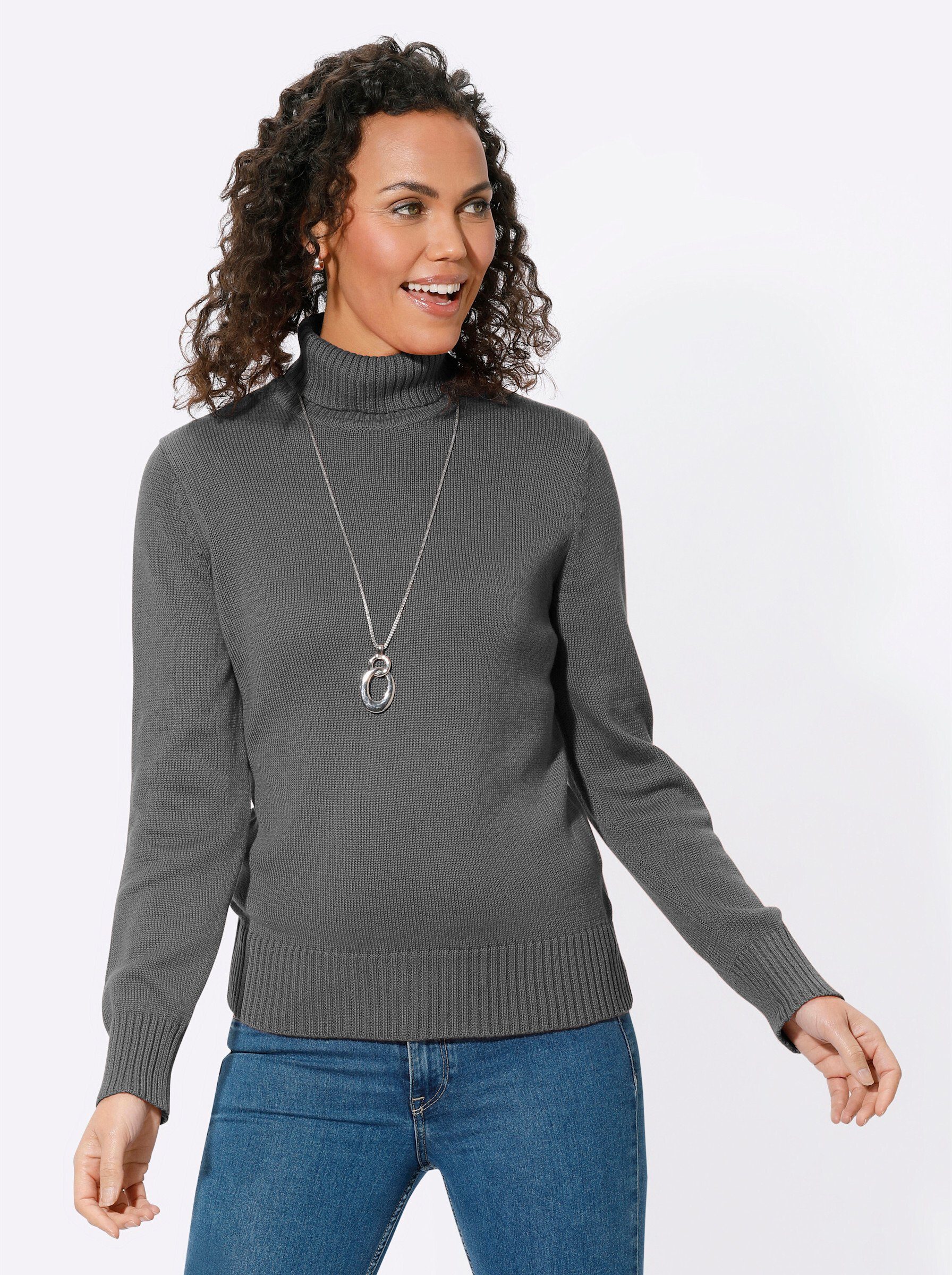 Witt Strickpullover Pullover Langarm Materialmix günstig online kaufen