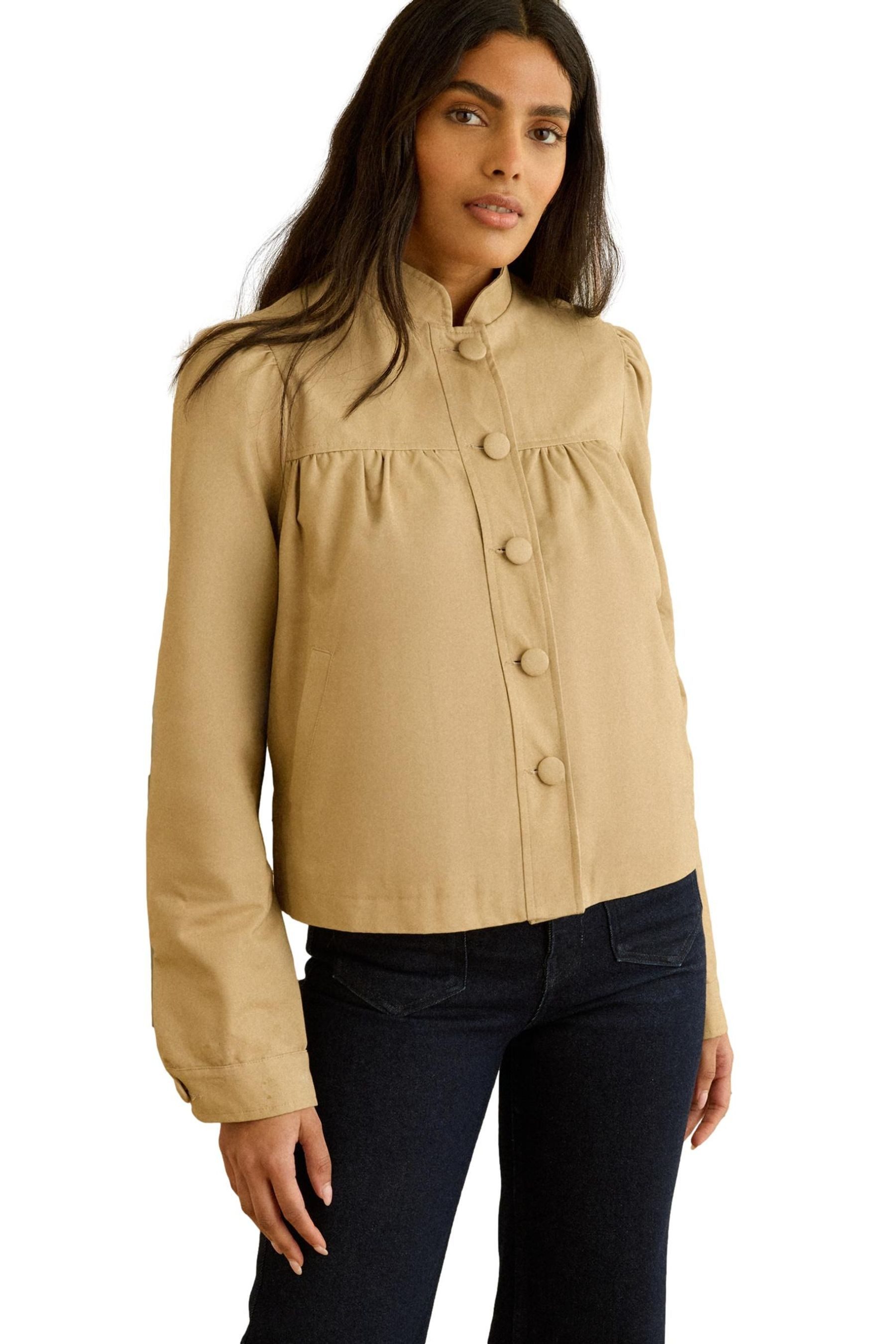 Kurzjacke Love & Roses Trenchjacke mit Blousonärmeln