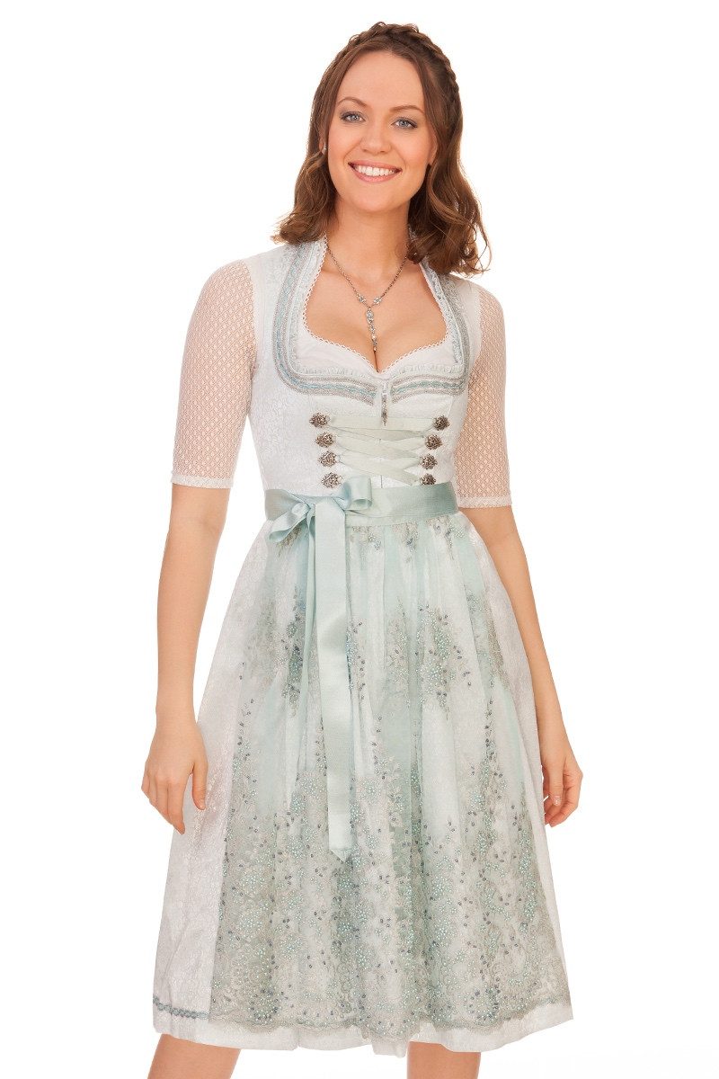 MarJo Dirndl Midi Dirndl 2tlg. - GULIA - eisblau