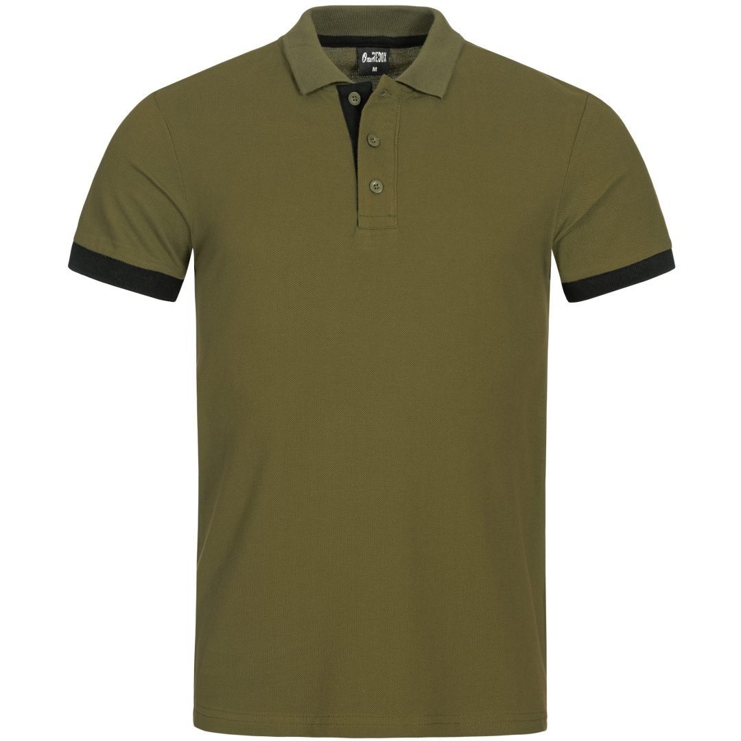 OneRedox T-Shirt P14ST (Shirt Polo Kurzarmshirt Tee, 1-tlg) Fitness Freizeit Casual 1402 Khaki