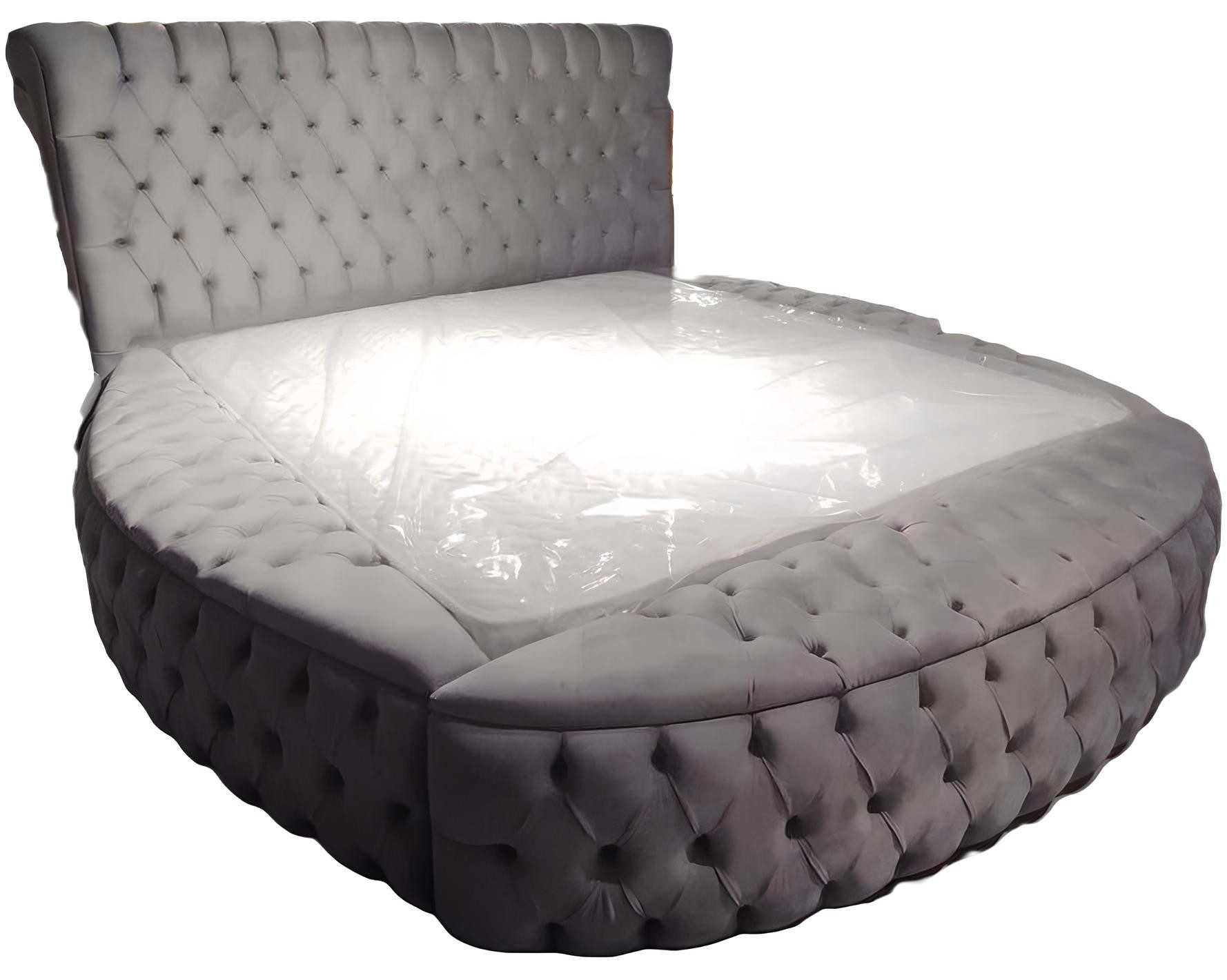 JVmoebel Rundbett Design Chesterfield Rund Betten Schlafzimmer Doppel Betten (1-tlg), Made in Europa