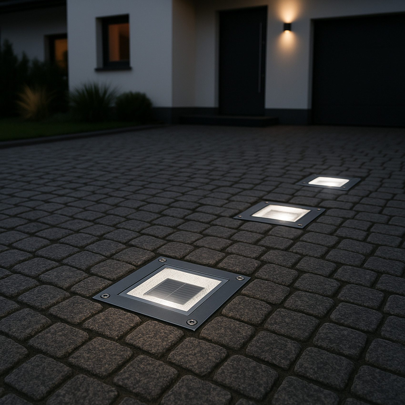 MeLiTec LED Solarleuchte 3er Set, Solar-Bodeneinbauleuchte, IP67, bis 750kg günstig online kaufen