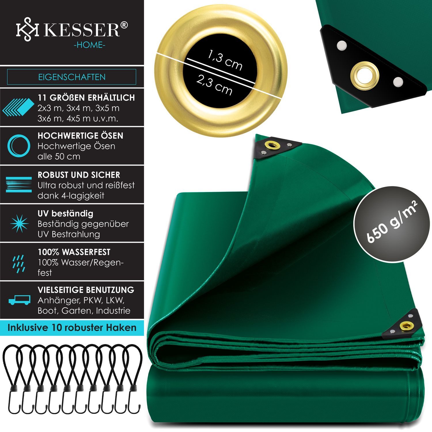 KESSER Schutzplane, Premium Abdeckplane mit Ösen, günstig online kaufen