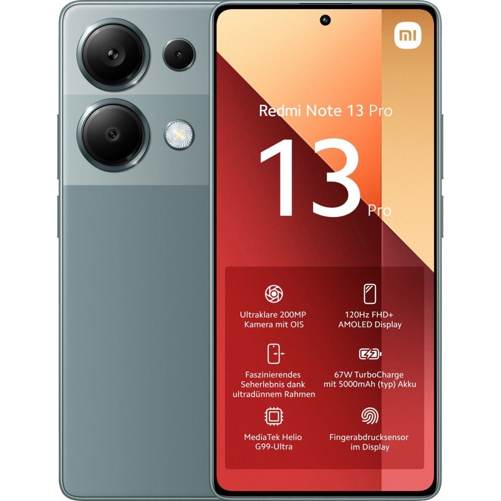 Xiaomi Redmi Note 13 Pro 4G 256 GB / 8 GB - Smartphone - forest green Smartphone (6,67 Zoll)