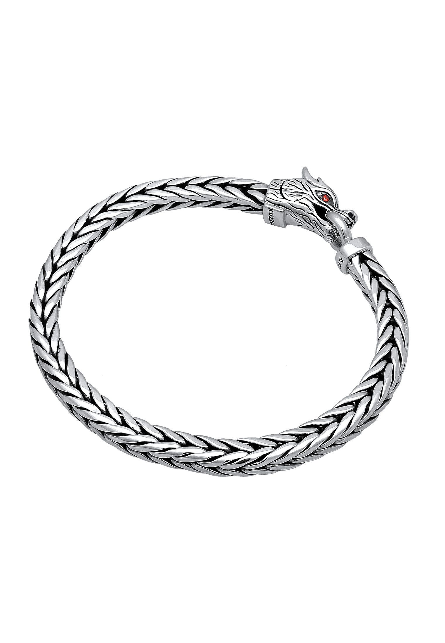 Kuzzoi Silberarmband Herrn Drache Zirkonia Ringverschluss 925er Silber, Dra günstig online kaufen