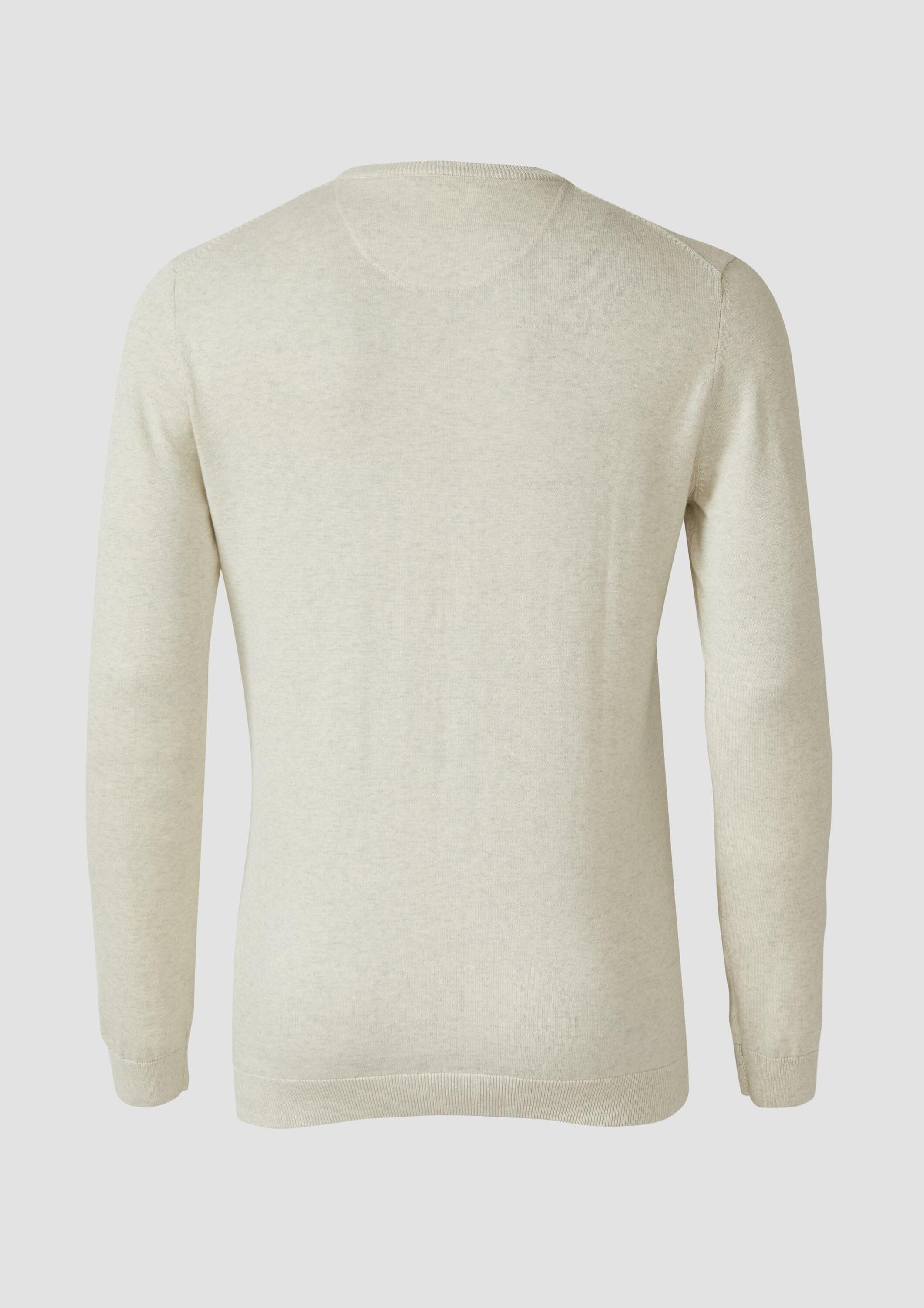 s.Oliver Longpullover Strickpullover Strickpullover mit Logo-Stickerei