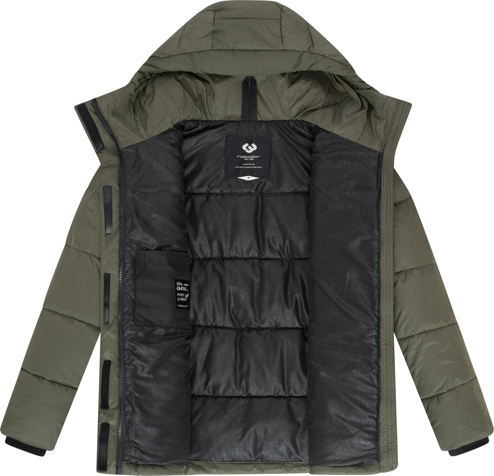 Ragwear Anorak Wikesh stylische Winter Steppjacke mit Colourblocking