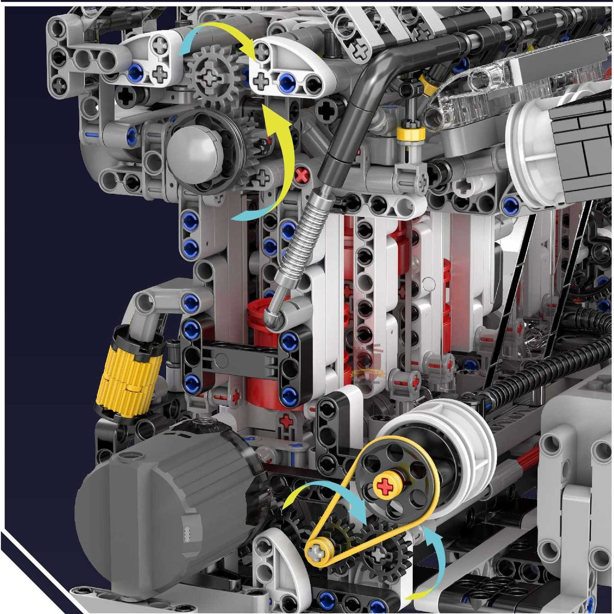Mould King 10087E - Vierzylinder-Benzinmotor (Mould King) Spielbausteine, (1787 St)
