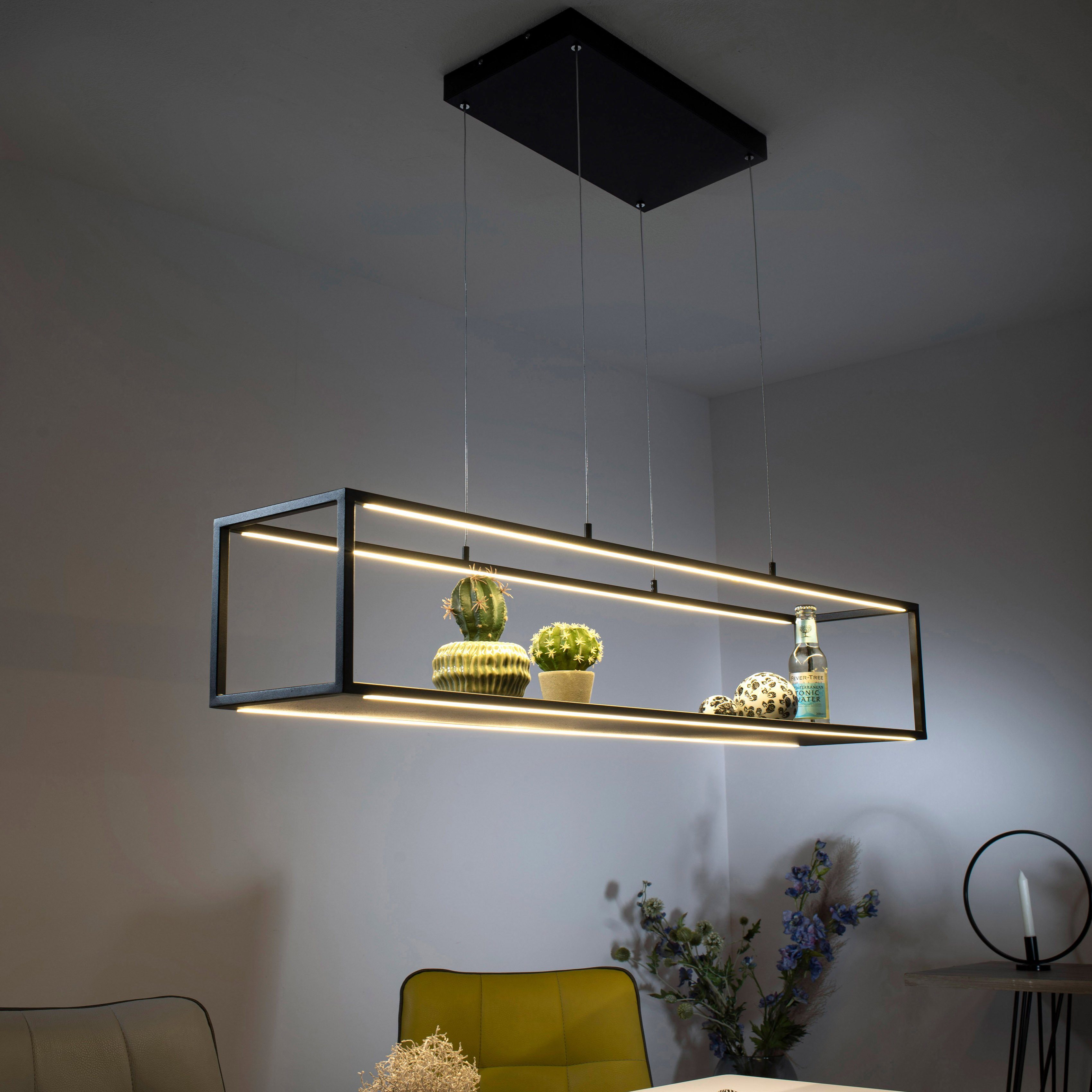 Places of Style LED Pendelleuchte Cashel, Memory, nach Trennung vom Netz, LED fest integriert, Warmweiß, LED Pendelleuchte, warmweißes Licht, 3000 K, inkl 3-Stufen-Touchdimmer | Pendelleuchten