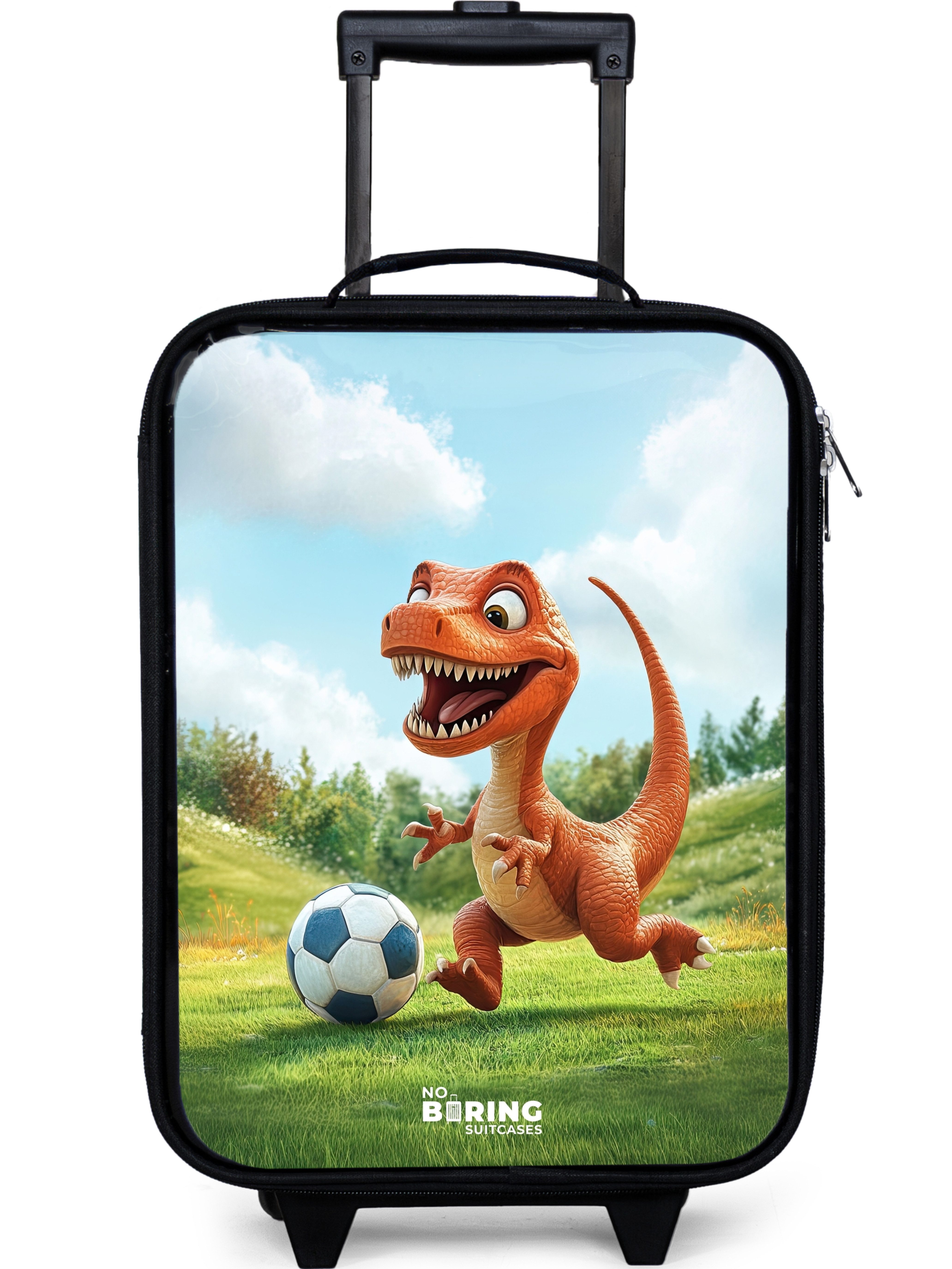 Kinderkoffer mit leuchtende Räder - Fußball - Dino - Sport
