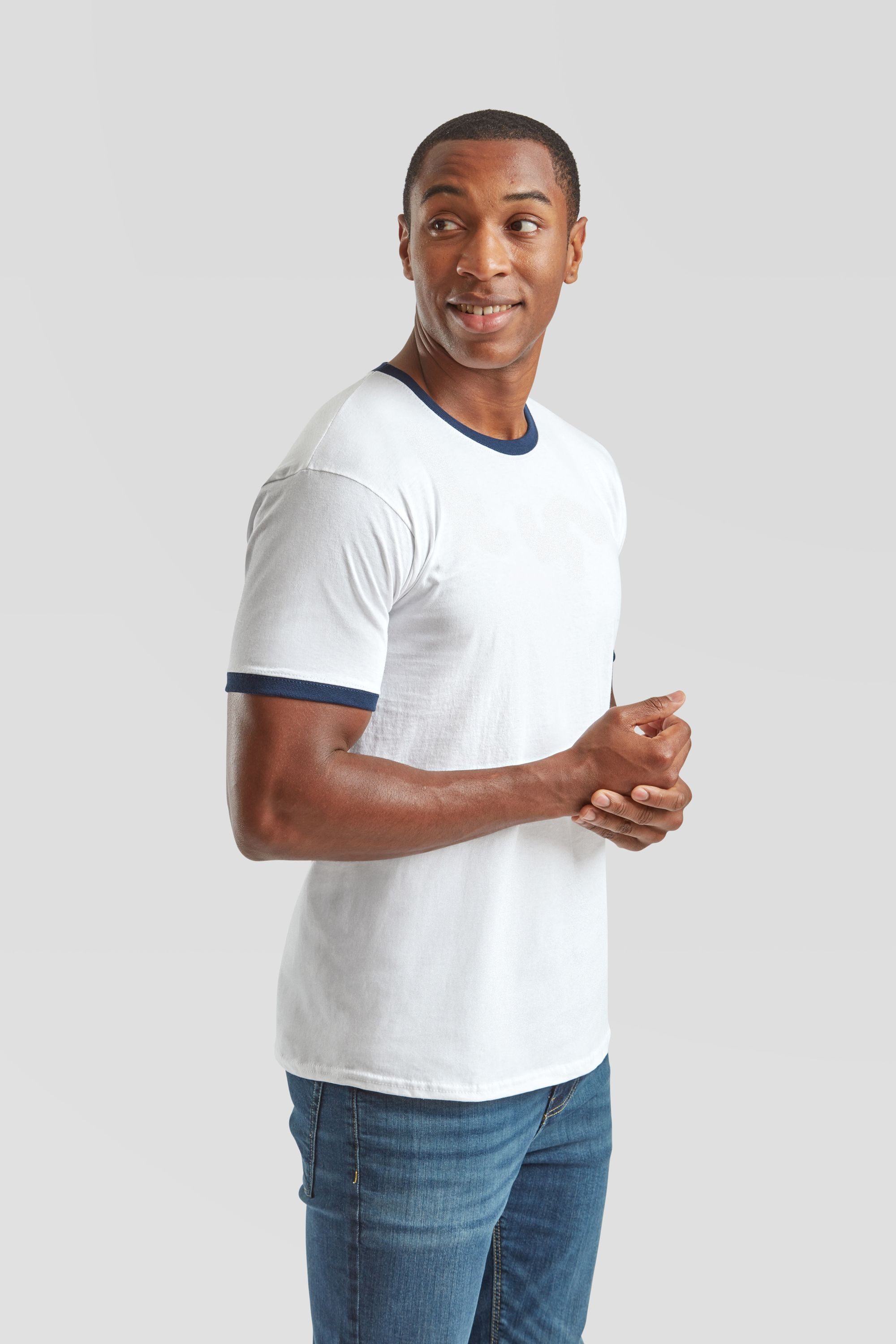Fruit of the Loom Rundhalsshirt Fruit of the Loom Valueweight Ringer T – Bild 4 von 5