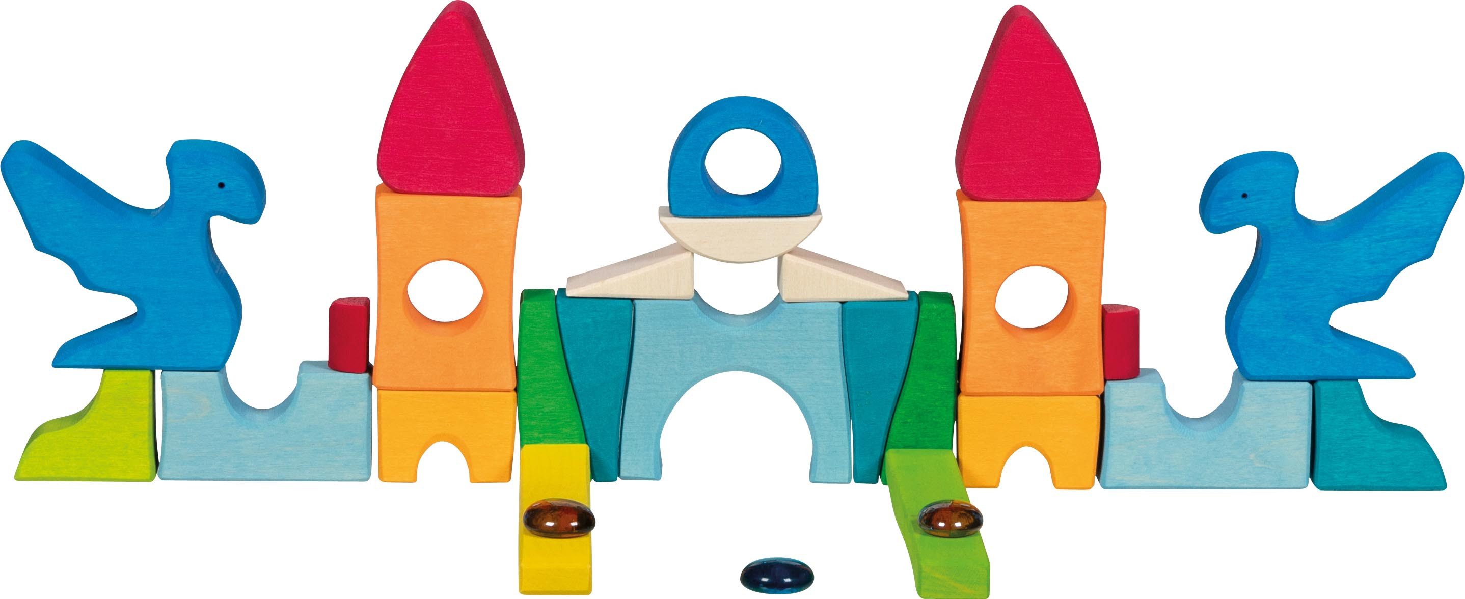 goki Schlossbausteine aus Holz – Konstruktionsspiel für kreative Bauideen Spielbausteine, (41 St)