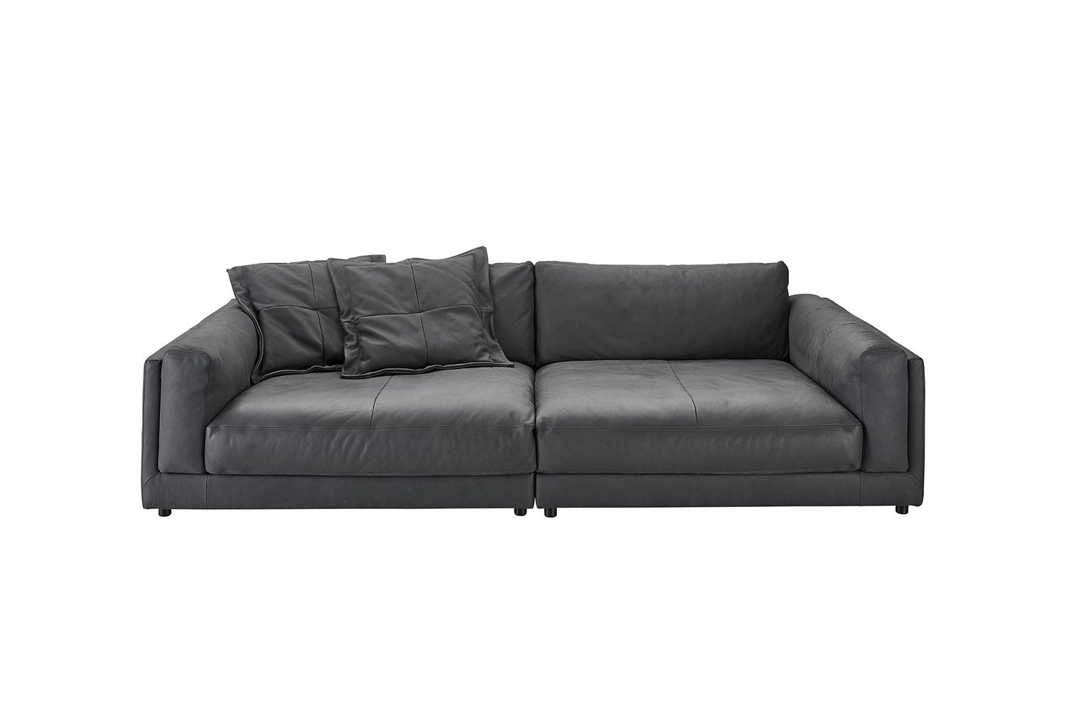 KAWOLA Big-Sofa RAINA, Couch Cord oder Leder verschiedene Farben 254x150 cm