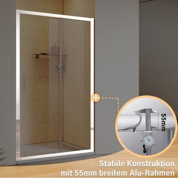 SONNI Dusch-Schiebetür Duschschiebetüren, 100-170cm, ESG Nischentür Duschtür, Duschschiebetür, 100x185 cm