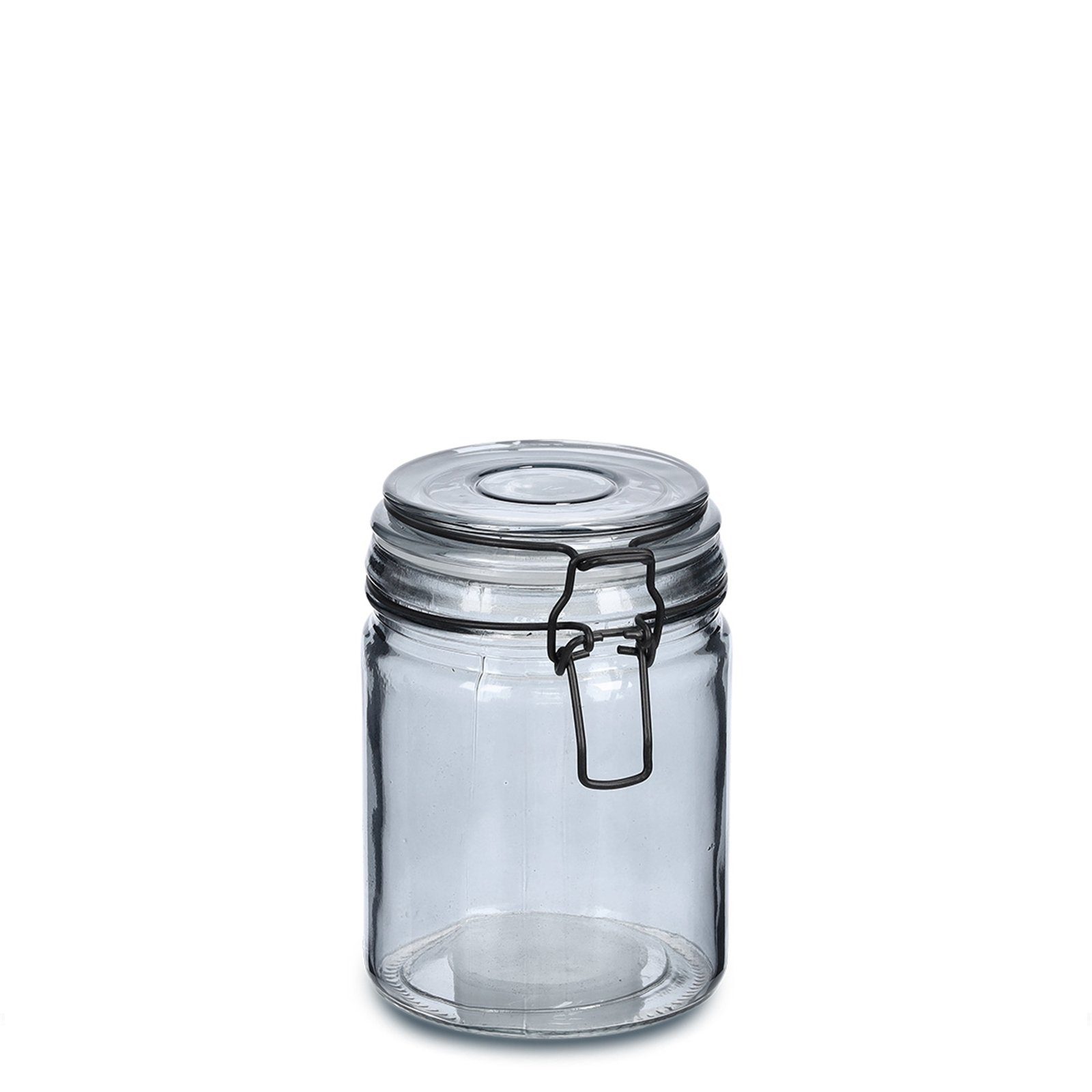 mit Zeller 1-tlg) Vorratsglas Glas, 250 (Stück, grau ml, Vorratsglas Bügelverschluss Present