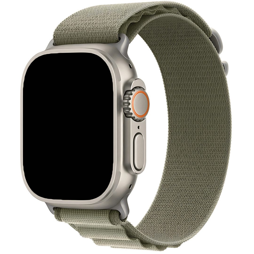 SmartUP Smartwatch-Armband für Apple Watch 11-1 / SE Ultra /3 Titan Alpine Nylon Ersatzband Sport, kompatibel mit allen Apple Watch Modellen, atmungsaktives Nylon