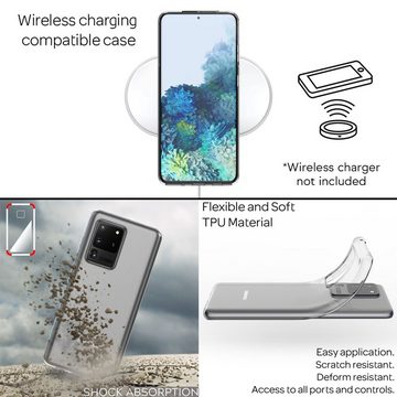 Nalia Smartphone-Hülle Samsung Galaxy S20 Ultra, Klare Silikon Hülle / Extrem Transparent / Vergilbungsfrei / Stoßfest / Kratzfest / Durchsichtige Dünne Schutzhülle / Clear Phone Case / Soft Cover / Anti-Gelb / Flexibel / Handy-Schale Etui Bumper Phone Backcover Handycase Handycover