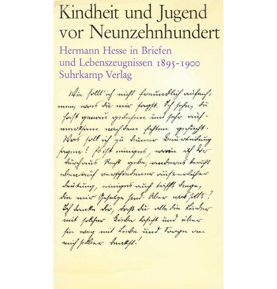 Suhrkamp Verlag Tagebuch 1895-1900