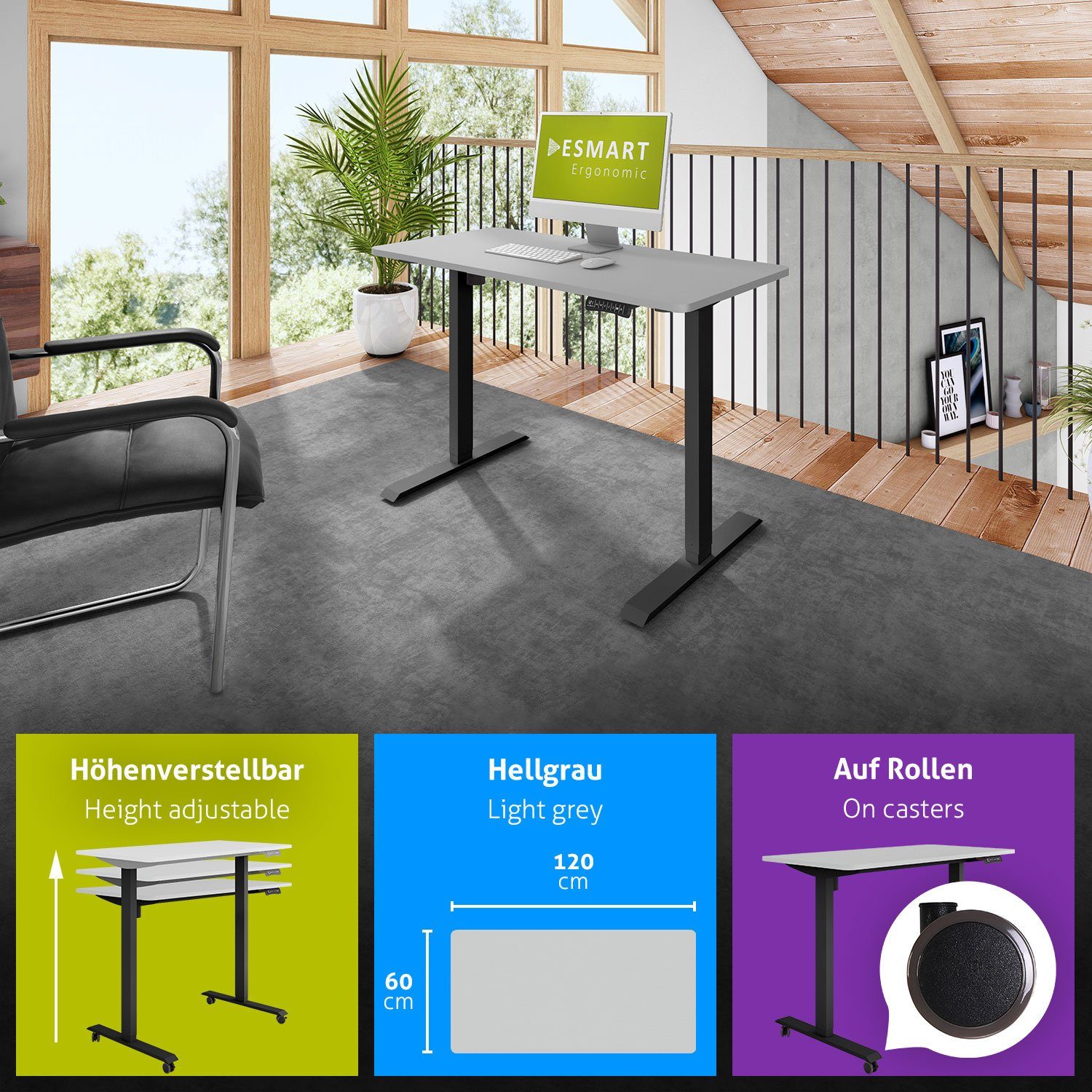 ESMART Schreibtisch ESMART Germany, ETX-121 Elektrisch günstig online kaufen
