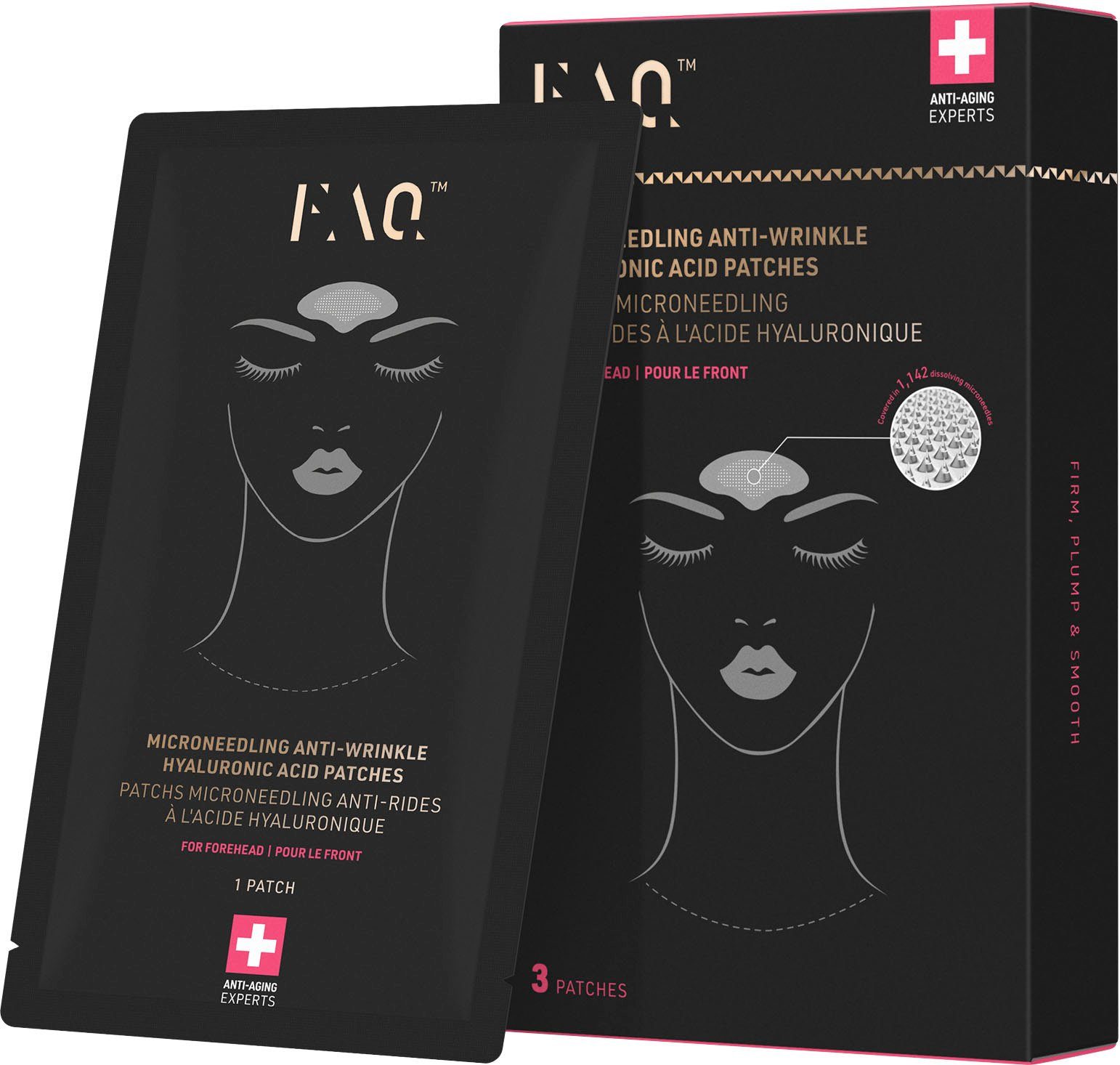 FAQ™ Hyaluron Serum FAQ™ Microneedling Anti-Wrinkle Hyaluronic Acid Patches  For Forehead