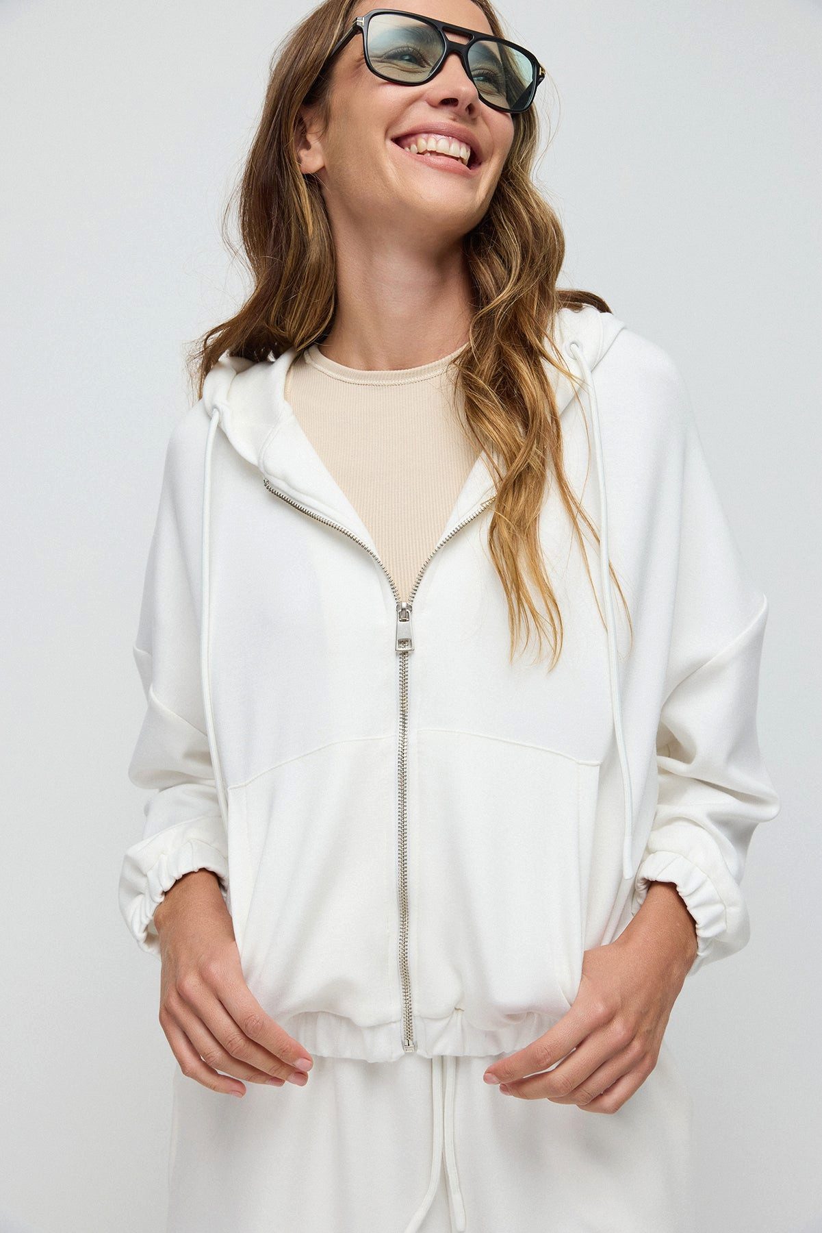Kapuzensweatshirt Kapuzen-Crop-Sweatshirt