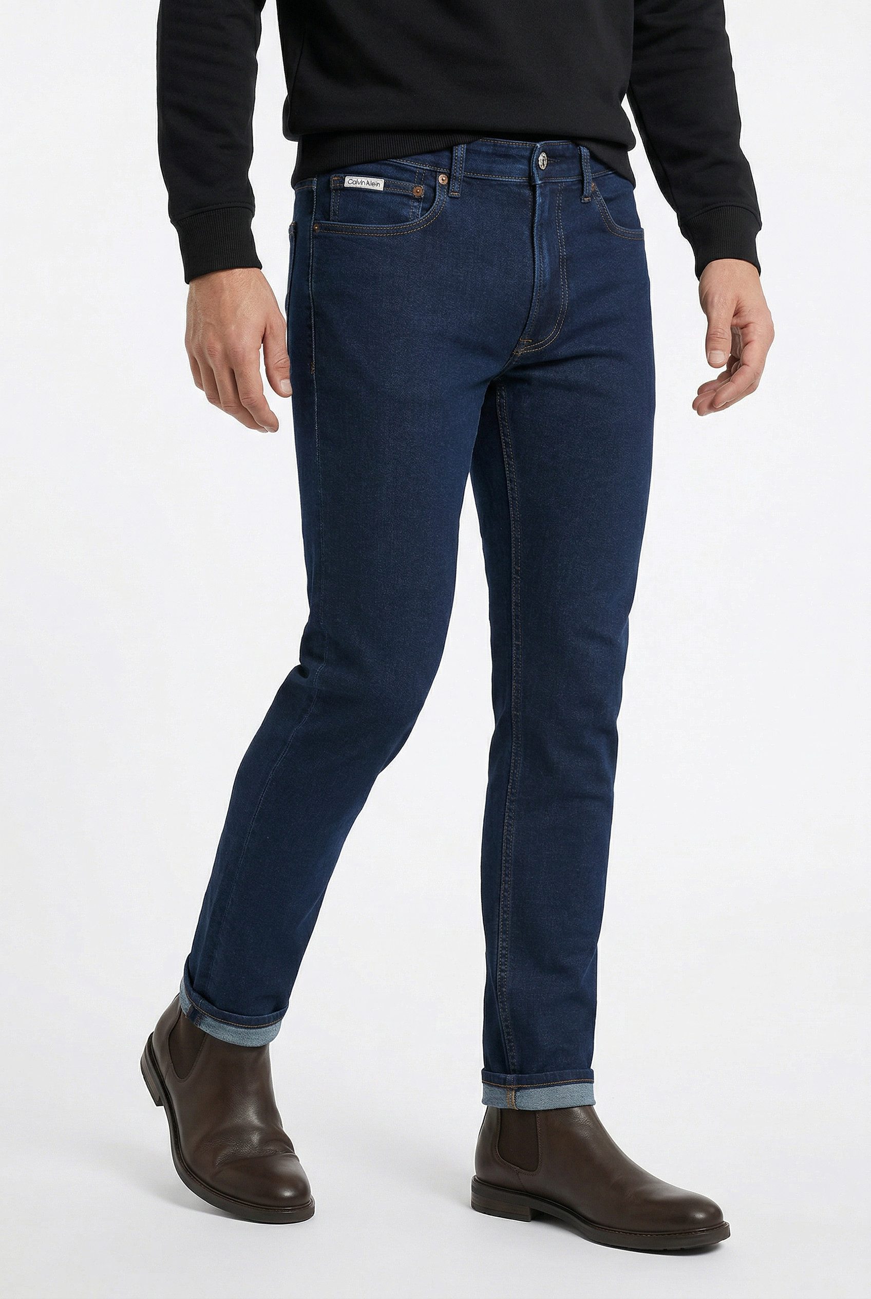 Calvin Klein Jeans Skinny-fit-Jeans SKINNY mit Leder-Badge