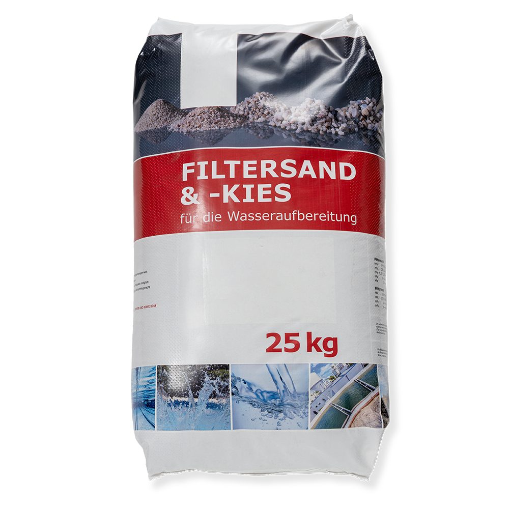 WOLFF & MÜLLER Filtersand hochwertiger Filtersand für Pool Sandfilteranlagen 25 kg PE Sack