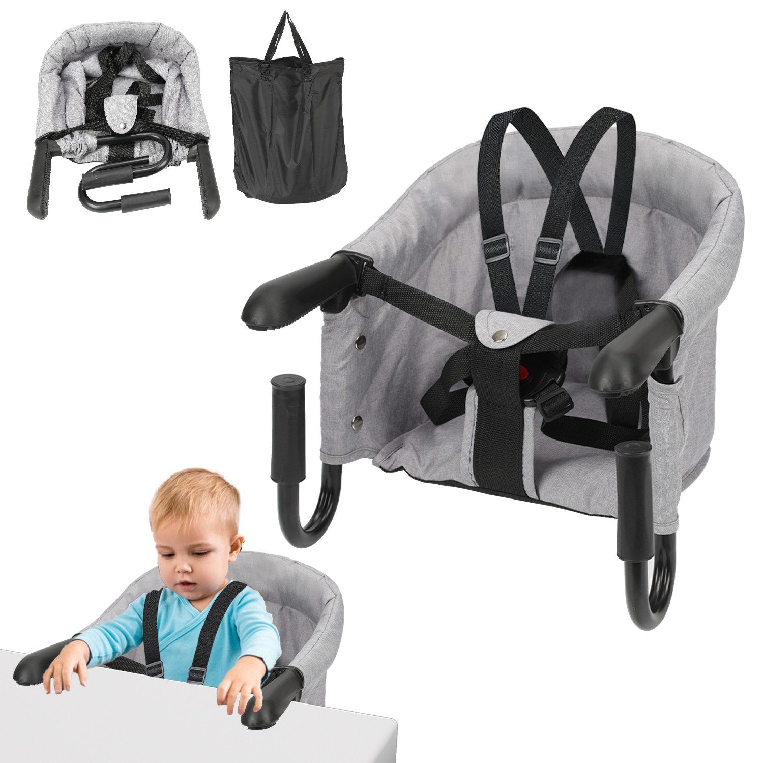 Clanmacy Tischsitz Tischsitz Baby Faltbar mit Rutschfestem Clip Tragbar Bab günstig online kaufen