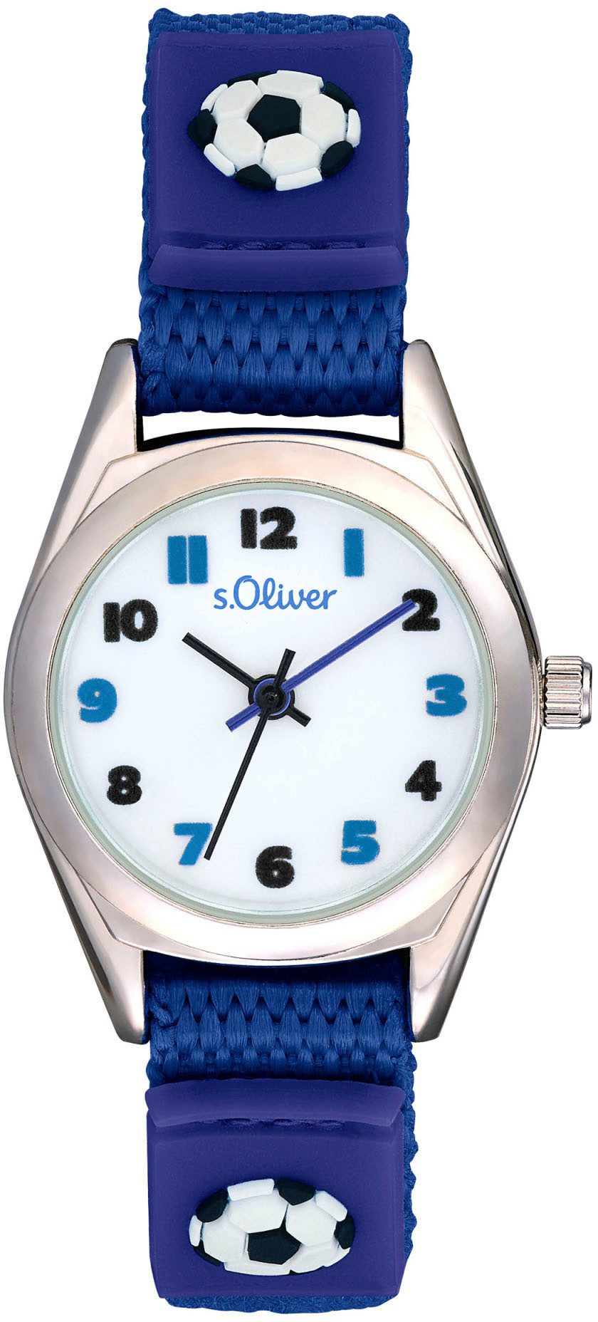 s.Oliver Quarzuhr 2036766, Armbanduhr, Kinderuhr, Jungen, Fußball, Geschenkidee