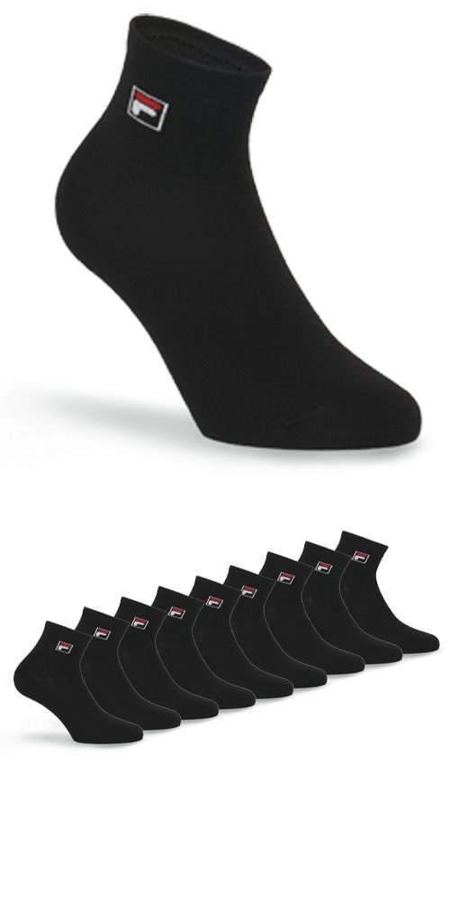 Fila Kurzsocken UNISEX QUARTER PLAIN SOCKS (9-Paar) mit Logo-Schriftzug günstig online kaufen