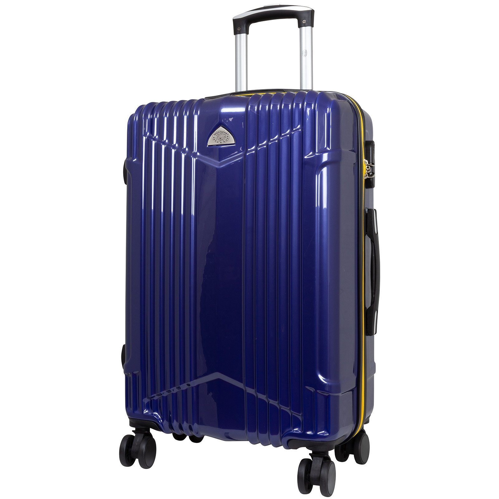 Farben, Daytona, Rollen, 68cm Polycarbonat mittelgroß Hartschalen-Trolley Hartschale blau Zahlenschloss, Trendyshop365 Koffer 4 4