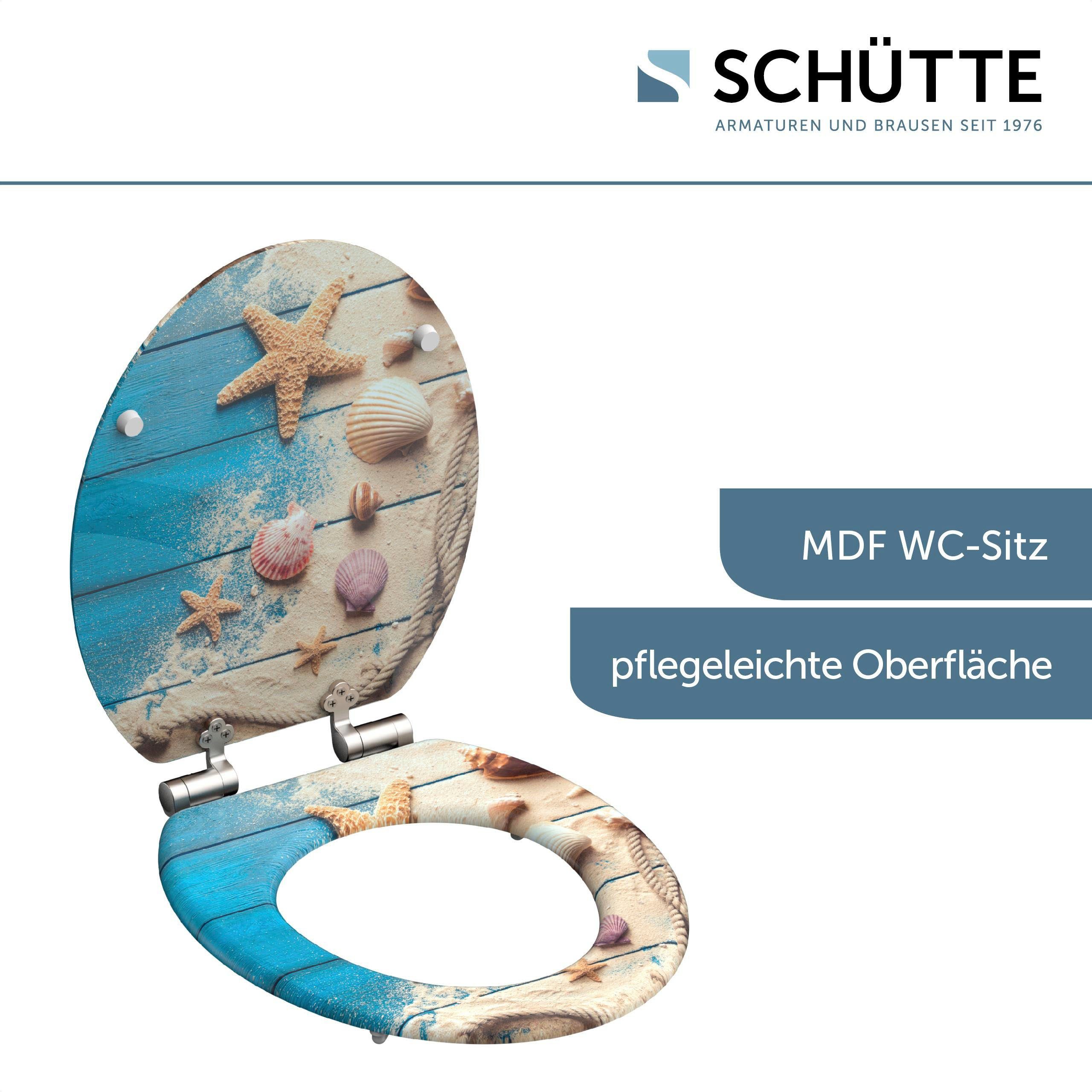 Schütte WC-Sitz BEACH AND WOOD, Toilettendeckel, mit Absenkautomatik