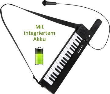 McGrey Spielzeug-Musikinstrument KT-3712 Kinder-Keyboard mit 37 Tasten - inkl. Mikrofon & Tragegurt, mit 4 Klangfarben, 4 Begleitrhythmen - 10 Demosongs & Aufnahmefunktion