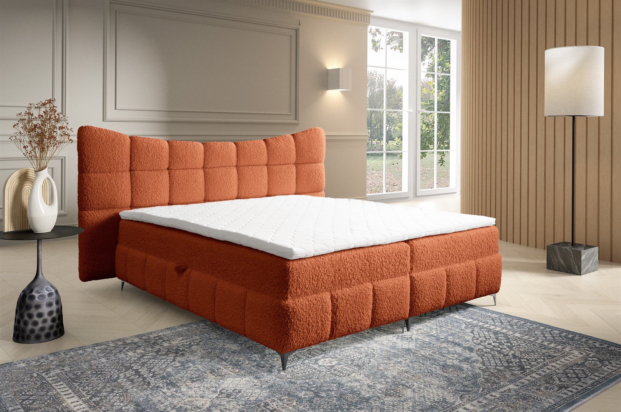 Boxbett Schlafzimmerbett NOVA in Stoff Rolf