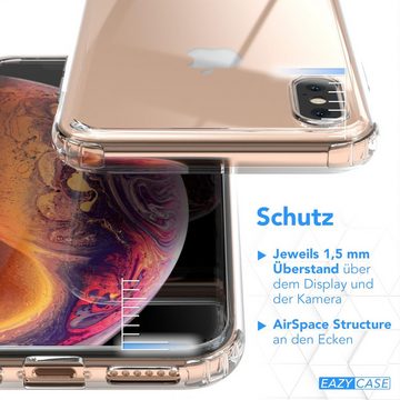 EAZY CASE Handyhülle Crystal Clear Case für Apple iPhone X / iPhone XS 5,8 Zoll, Schutzhülle Kameraschutz Silikonhülle Transparent Handyhülle Slimcover