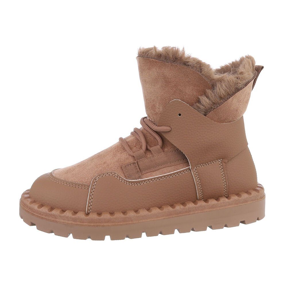 Ital-Design Damen Snowboots Freizeit Snowboots Flach Schnürstiefeletten in günstig online kaufen